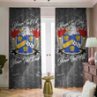 USA Heyward American Family Crest - Blackout Curtains with Hooks Luxury Marble A7
