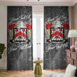 USA Mallory American Family Crest - Blackout Curtains with Hooks Luxury Marble A7