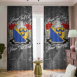 USA Hines American Family Crest - Blackout Curtains with Hooks Luxury Marble A7