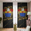 Whitebread American Family Crest - Blackout Curtains with Hooks Luxury Marble A7 | 1sttheworld