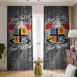 USA Sinclair American Family Crest - Blackout Curtains with Hooks Luxury Marble A7