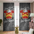 USA Sims American Family Crest - Blackout Curtains with Hooks Luxury Marble A7