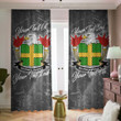 USA Warner American Family Crest - Blackout Curtains with Hooks Luxury Marble A7