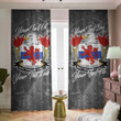 USA Whittingham American Family Crest - Blackout Curtains with Hooks Luxury Marble A7