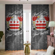 USA Washington American Family Crest - Blackout Curtains with Hooks Luxury Marble A7