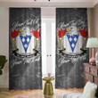 USA Silabee American Family Crest - Blackout Curtains with Hooks Luxury Marble A7