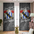 USA Sanderson American Family Crest - Blackout Curtains with Hooks Luxury Marble A7
