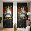 Yardley American Family Crest - Blackout Curtains with Hooks Luxury Marble A7 | 1sttheworld