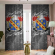 USA Nott American Family Crest - Blackout Curtains with Hooks Luxury Marble A7