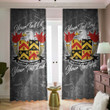 USA Sheffield American Family Crest - Blackout Curtains with Hooks Luxury Marble A7