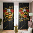 Sheffield American Family Crest - Blackout Curtains with Hooks Luxury Marble A7 | 1sttheworld