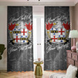 USA Reeve American Family Crest - Blackout Curtains with Hooks Luxury Marble A7