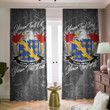 USA Paine American Family Crest - Blackout Curtains with Hooks Luxury Marble A7
