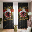 Winthrop American Family Crest - Blackout Curtains with Hooks Luxury Marble A7 | 1sttheworld