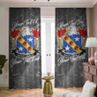 USA Grout American Family Crest - Blackout Curtains with Hooks Luxury Marble A7