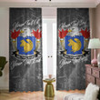 USA Walters American Family Crest - Blackout Curtains with Hooks Luxury Marble A7