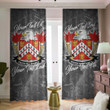 USA Parsons American Family Crest - Blackout Curtains with Hooks Luxury Marble A7