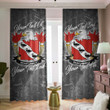 USA Read American Family Crest - Blackout Curtains with Hooks Luxury Marble A7