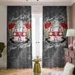 USA Post American Family Crest - Blackout Curtains with Hooks Luxury Marble A7