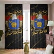 Grosvenor American Family Crest - Blackout Curtains with Hooks Luxury Marble A7 | 1sttheworld