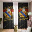 Waldo American Family Crest - Blackout Curtains with Hooks Luxury Marble A7 | 1sttheworld