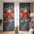 USA Winsor American Family Crest - Blackout Curtains with Hooks Luxury Marble A7