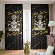 Wales Nefydd HARDD Caernarfonshire Welsh Family Crest Blackout Curtains with Hooks Luxury Marble A7