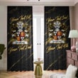 Wales Gruffudd FYCHAN Sir of Powys of Boniarth Welsh Family Crest Blackout Curtains with Hooks Luxury Marble A7