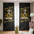 Wales Philipps of Picton Carmenthenshire Welsh Family Crest Blackout Curtains with Hooks Luxury Marble A7