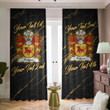 Wales Palgus Constable of Harlech sheriff of Merionethshire Welsh Family Crest Blackout Curtains with Hooks Luxury Marble A7