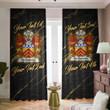 Wales Stepney of Prendergast Pembrokeshire Welsh Family Crest Blackout Curtains with Hooks Luxury Marble A7