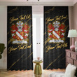 Wales Skull of Breconshire Welsh Family Crest Blackout Curtains with Hooks Luxury Marble A7