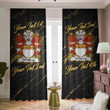 Wales Whitley of Hawarden Flint Welsh Family Crest Blackout Curtains with Hooks Luxury Marble A7
