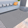 Floor Mat - Houndstooth Vintage Pattern Style Foldable Rectangular Thickened Floor Mat A7