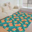 Floor Mat - Tropical Flowers And Palm Leaves On Foldable Rectangular Thickened Floor Mat A7 | 1sttheworld
