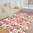 Floor Mat - Pretty Roses and Clove Flowers Foldable Rectangular Thickened Floor Mat A7 | 1sttheworld