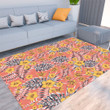 Floor Mat - Tropical Leaves Yellow Flowers Hibiscus Lily Foldable Rectangular Thickened Floor Mat A7