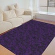 Floor Mat - Vintage Floral Simple and Delicate Purple Foldable Rectangular Thickened Floor Mat A7 | 1sttheworld