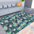 Floor Mat - Tropical Summer With Flamingo Birds And Flowers Foldable Rectangular Thickened Floor Mat A7