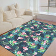 Floor Mat - Tropical Summer With Flamingo Birds And Flowers Foldable Rectangular Thickened Floor Mat A7 | 1sttheworld