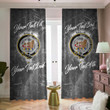 Baillie 2 Scottish Family Crest - Blackout Curtains with Hooks Luxury Marble A7
