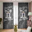 Beattie Family Crest - Blackout Curtains with Hooks Luxury Marble A7