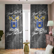 Bourdon Family Crest - Blackout Curtains with Hooks Luxury Marble A7