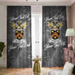 Brisbane Family Crest - Blackout Curtains with Hooks Luxury Marble A7