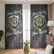 Don Family Crest - Blackout Curtains with Hooks Luxury Marble A7