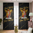 Dirom Family Crest - Blackout Curtains with Hooks Luxury Marble A7 | 1sttheworld