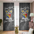 Crowther Family Crest - Blackout Curtains with Hooks Luxury Marble A7