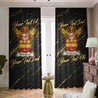 Fennison Family Crest - Blackout Curtains with Hooks Luxury Marble A7 | 1sttheworld