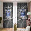Garvine or Garvan Family Crest - Blackout Curtains with Hooks Luxury Marble A7