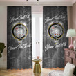 Heron Scottish Family Crest - Blackout Curtains with Hooks Luxury Marble A7